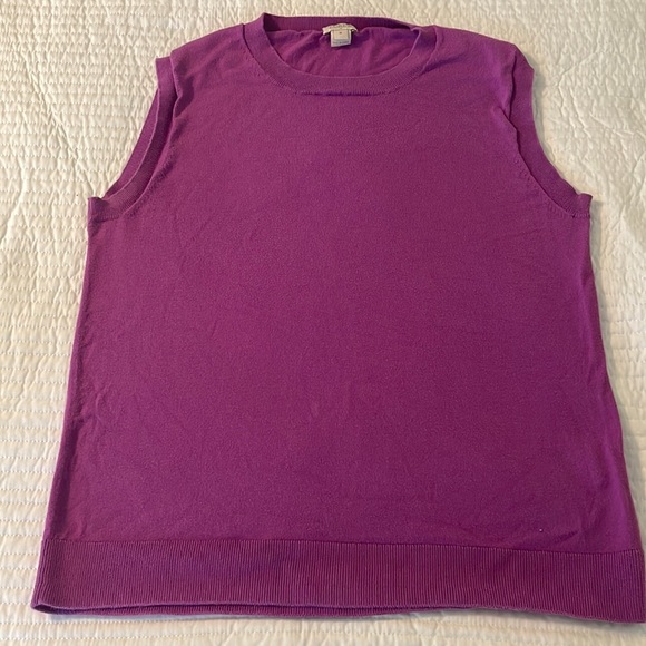 J. Crew sleeveless purple women top medium - Picture 1 of 3